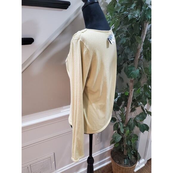 INC International Concepts Womens Beige Rayon Crochet Round Neck Sweater Large - Picture 6 of 14